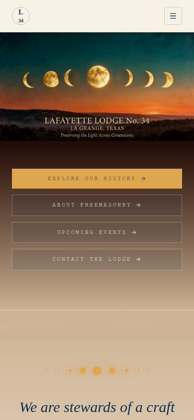 Lafayette Lodge No. 34 — mobile view