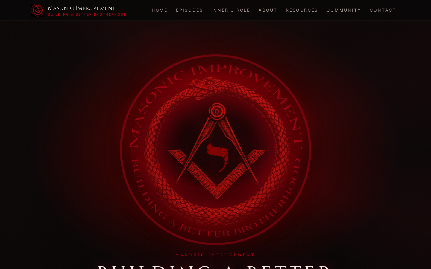 Masonic Improvement — desktop hero