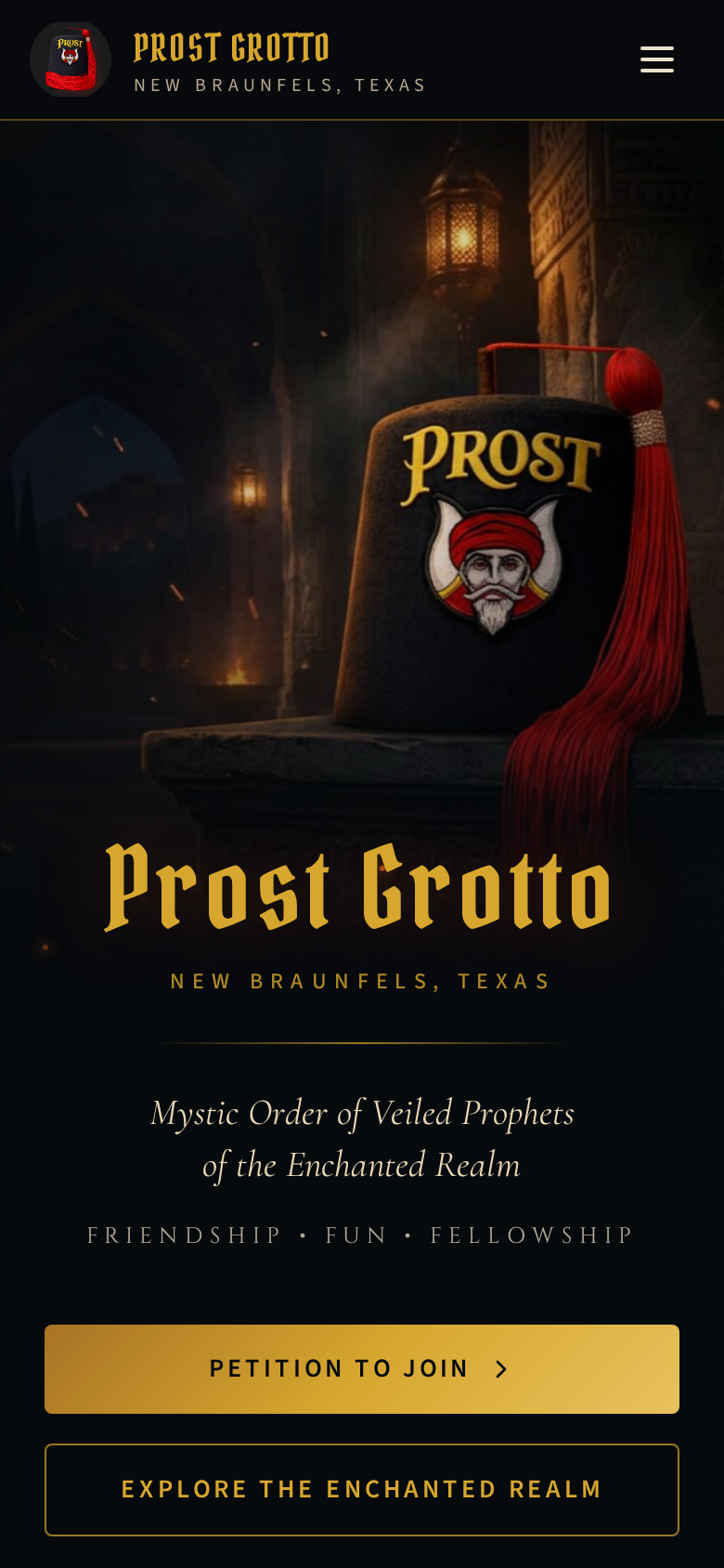 Prost Grotto — mobile view